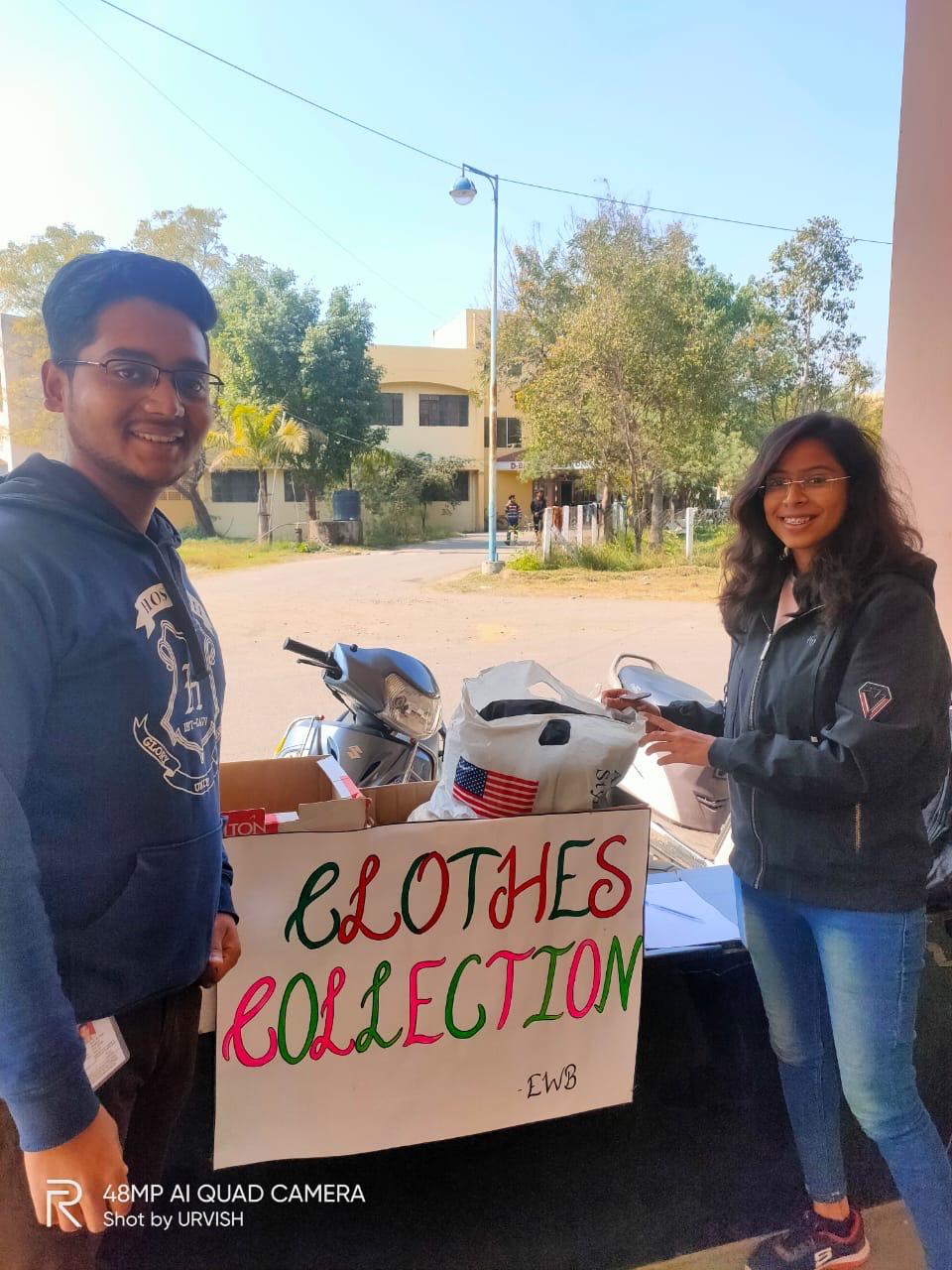 Clothes collection drive with EWB team