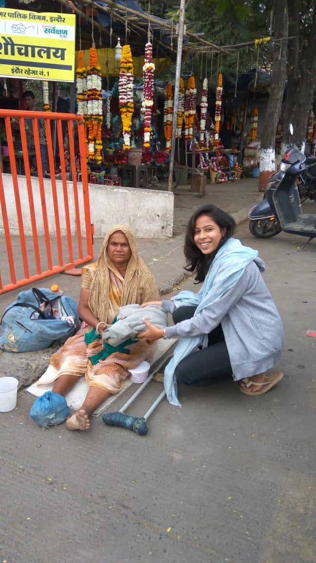 Community outreach near temple